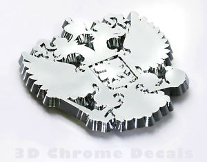 Russia Russian Eagle Chrome Auto Decal  Label  Sticker
