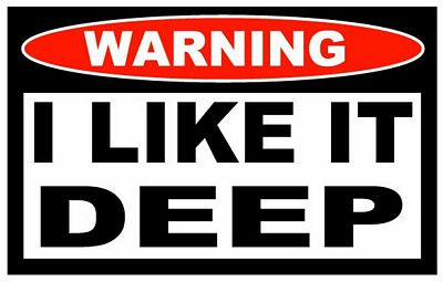 I  Like It Deep Funny Warning Sticker Set