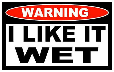 I Like It Wet Funny Warning Sticker Set