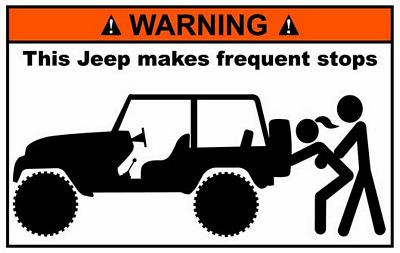 Jeep Funny Warning Sticker Set 4