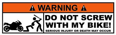 Motorcycle Funny Warning Sticker Set 2