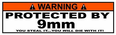 Protected By Funny Warning Sticker Set 01