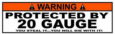 Protected By Funny Warning Sticker Set 03
