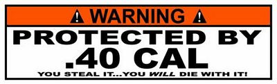 Protected By Funny Warning Sticker Set 04