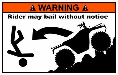 Quad Funny Warning Sticker Set 1