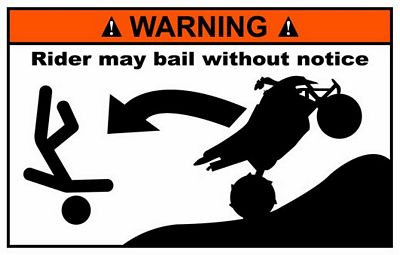 Quad Funny Warning Sticker Set 5