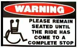 Remain Seated Funny Warning Sticker Set