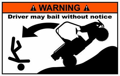 Rhino Funny Warning Sticker Set 1