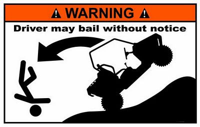 Rhino Funny Warning Sticker Set 5