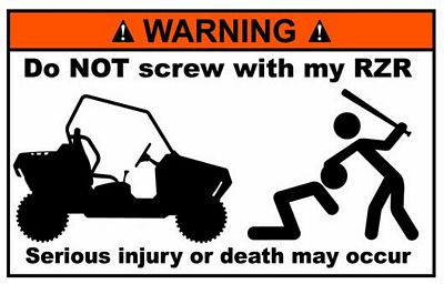 Rhino Funny Warning Sticker Set 7