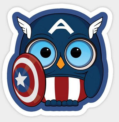 CAPTAIN AMERICA DREAM OWL STICKER