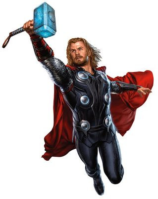 thor clipart flying sticker