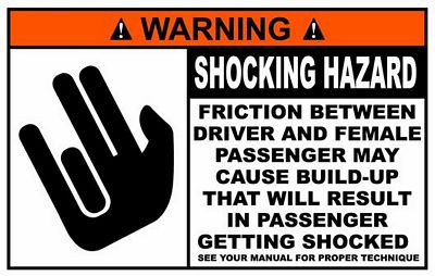 Shocking Hazard Funny Warning Sticker Set 1
