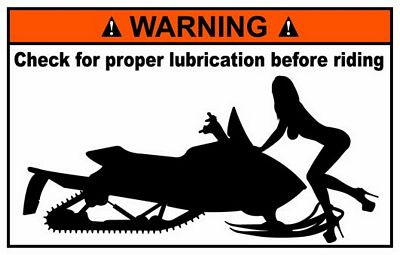 Snow Mobile Funny Warning Sticker Set 2