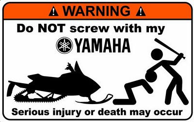 Yamaha Funny Warning Sticker Set 4