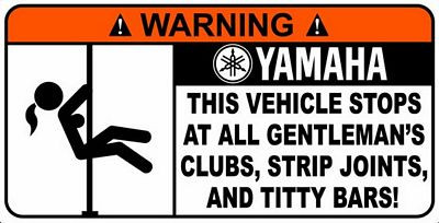 Yamaha Funny Warning Sticker Set 7