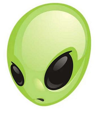 Alien head Decal Area 51 Roswell Green Martian Sci Fi Vinyl Sticker