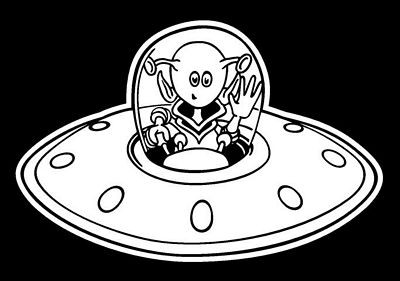 Alien UFO Decal 5