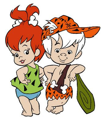 Flintstones Pebbles and Bam Bam Color Decal Sticker