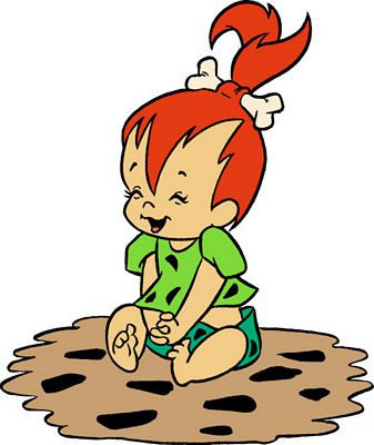 Pebbles Flintstone 5 Color Decal Sticker