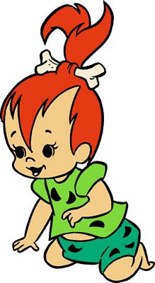 Pebbles Flintstone 6 Color Decal Sticker