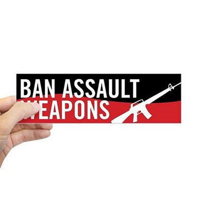 ban assault weapons bumper bumper sticker 2