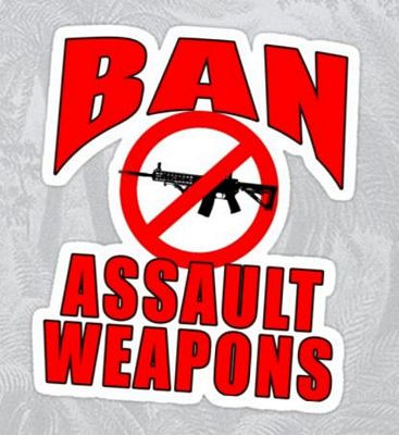 BAN ASSULT WEAPOND STICKER 66