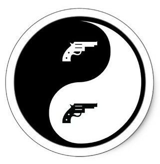 Gun Control B&W Sticker 11