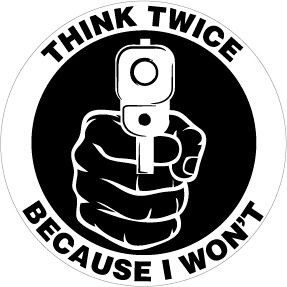 Think Twice Gun Control Sticker