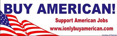 BUY AMERICAN bumper sticker