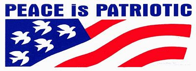 peace is patriotic bumper sticker