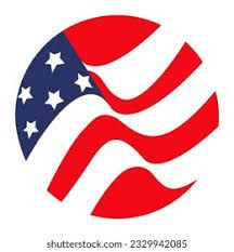 USA FLAG ROUND