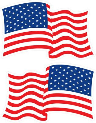 USA FLAG WAVE PAIR