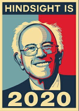 BERNIE 2020 RWB STICKER