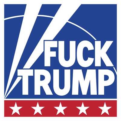 Fuck Trump fox logo sticker
