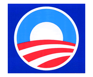 Obama Patriotic Color Decals and Stickers