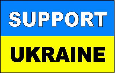 SUPPORT UKRAINE  WORLD FLAG STICKER