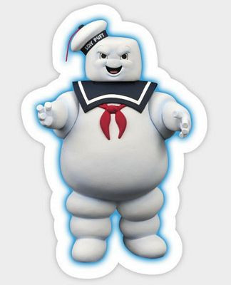 Ghostbusters Slay Puft Marshmellow Man Color Funny Cartoon Sticker
