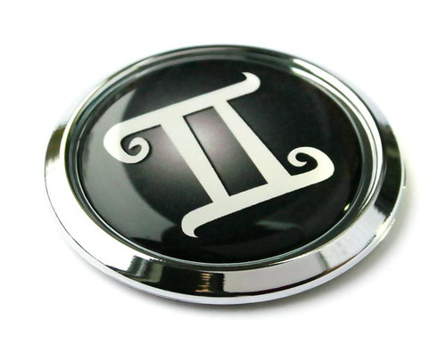 Gemini 3D Adhesive Chrome Zodiac Auto Emblem