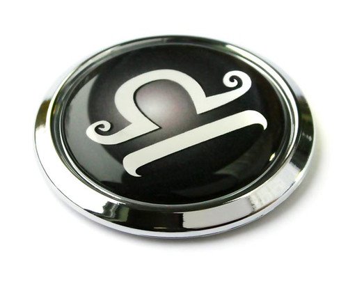 Libra 3D Adhesive Chrome Zodiac Auto Emblem