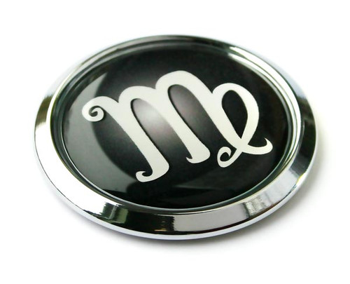 Virgo 3D Adhesive Chrome Zodiac Auto Emblem