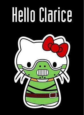 Hello K HANNIBAL vinyl decals on window door wall