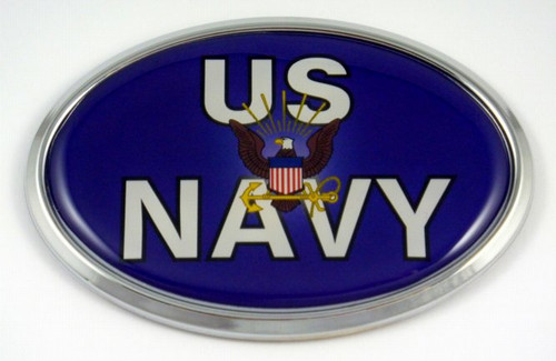 US Navy Blue 3D Chrome Emblem