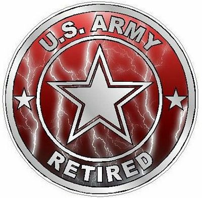 ARMY RETIRED lightning red