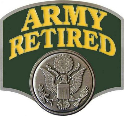 Army Retired Sticker