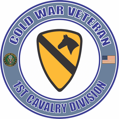 cold war 1st cavalry division veteran decal sticker