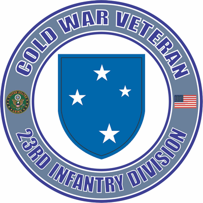 cold war 23rd infantry division veteran decal sticker