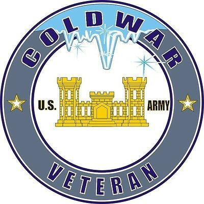 Cold War Army Engineer Corps Veteran Sticker