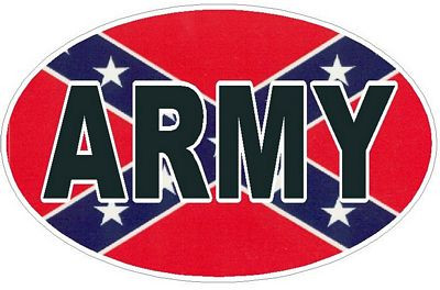 FLAG REBEL OVAL ARMY DECALS