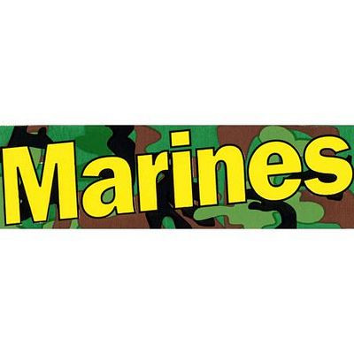 Marines Camo Bumper Sticker
